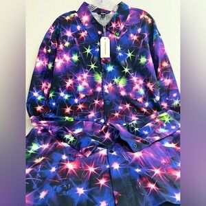 Ouko Printed Long Sleeve Button Down Shirt